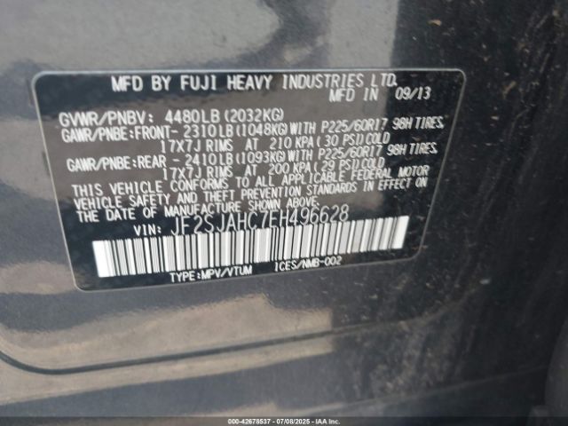 2014 SUBARU FORESTER JF2SJAHC7EH496628 Photo 8