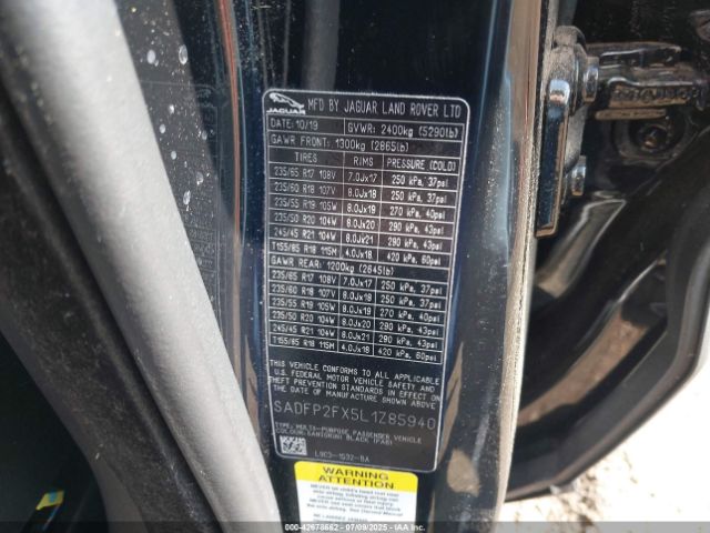 2020 JAGUAR E-PACE SADFP2FX5L1Z85940 Photo 8