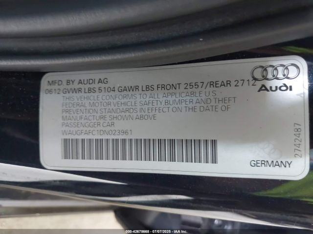 2013 AUDI A6 WAUGFAFC1DN023961 Photo 8