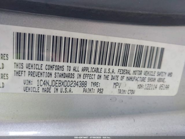 2013 JEEP COMPASS 1C4NJDEBXDD234388 Photo 8