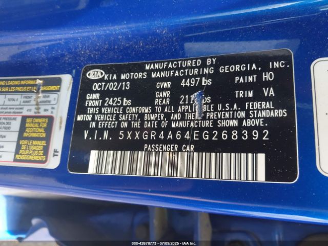 2014 KIA OPTIMA 5XXGR4A64EG268392 Photo 8