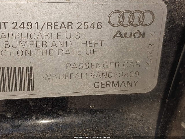 2010 AUDI A4 WAUFFAFL9AN060859 Photo 8