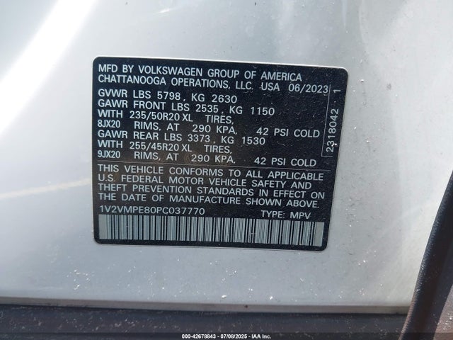 Volkswagen 2023 2023 1V2VMPE80PC037770 Image 9