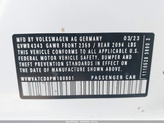 2023 VOLKSWAGEN GOLF GTI WVWVA7CD8PW180801 Photo 8