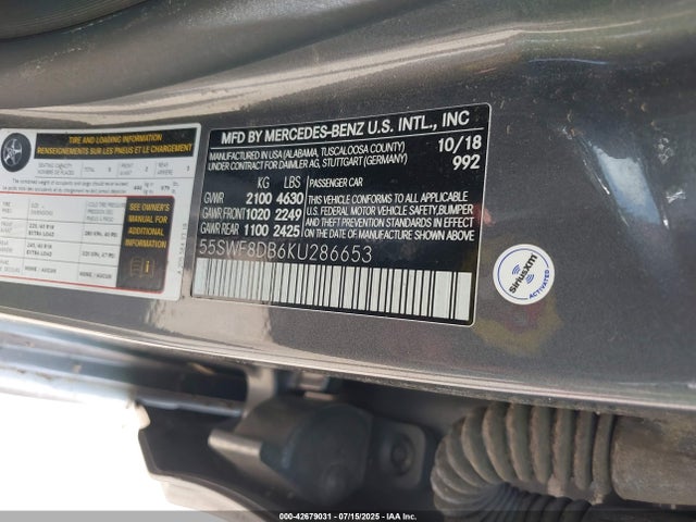 55SWF8DB6KU286653 Mercedes-Benz m264