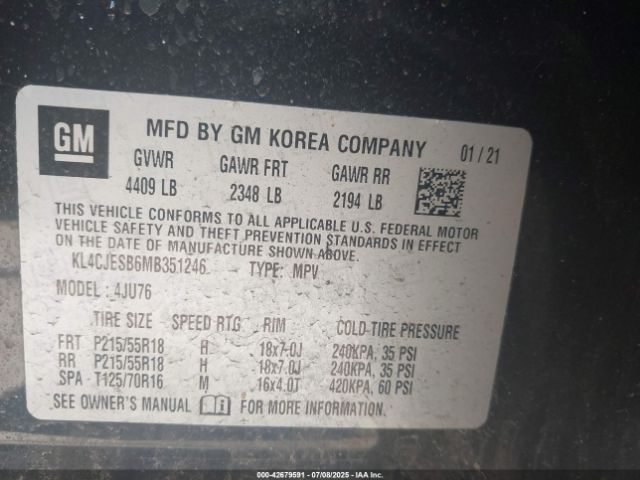 2021 BUICK ENCORE KL4CJESB6MB351246 Photo 8