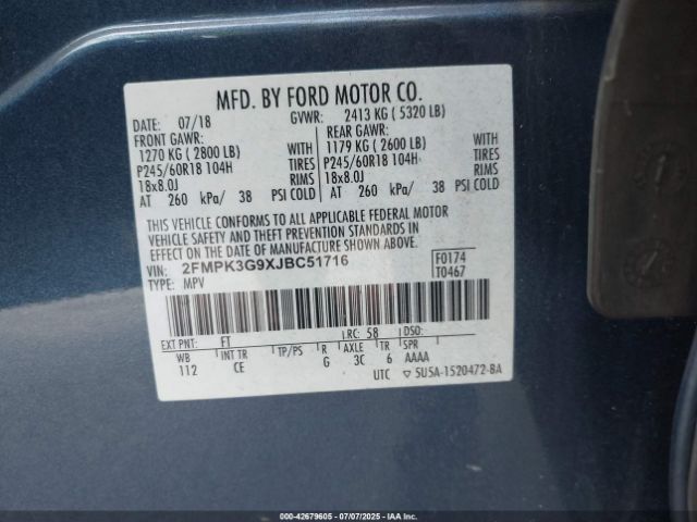 2018 FORD EDGE 2FMPK3G9XJBC51716 Photo 8