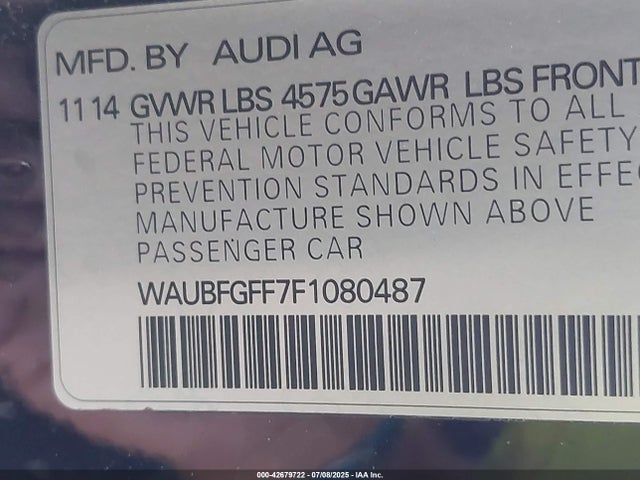 2015 AUDI A3 WAUBFGFF7F1080487 Photo 8