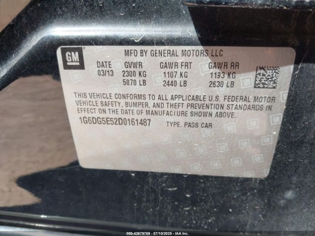2013 CADILLAC CTS 1G6DG5E52D0161487 Photo 8