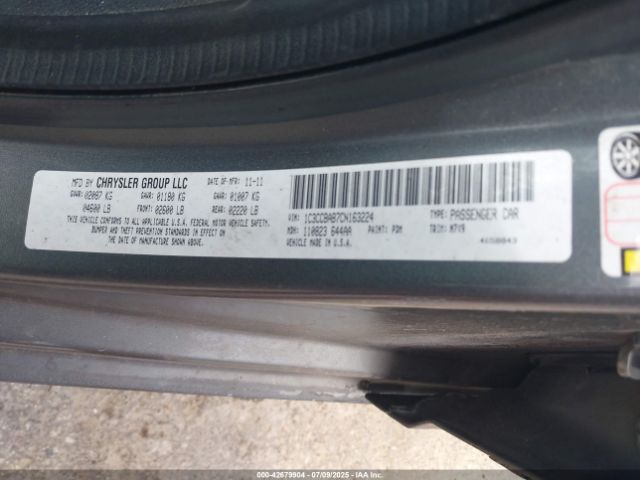 2012 CHRYSLER 200 1C3CCBAB7CN163224 Photo 8