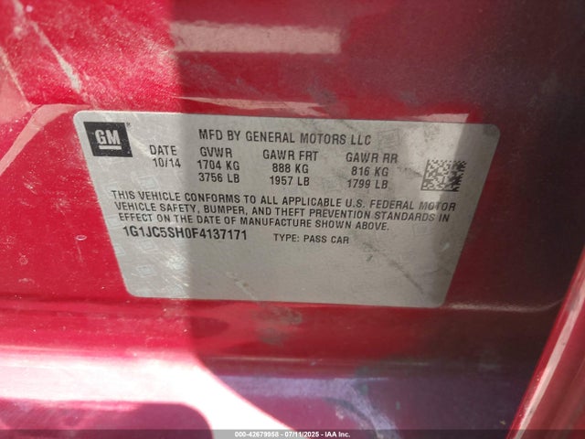 1G1JC5SH0F4137171 Chevrolet luw