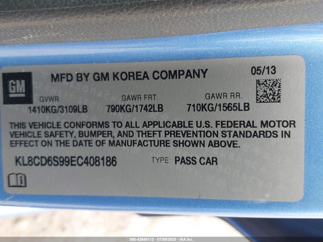 Chevrolet ll0 2014 KL8CD6S99EC408186 Image 9