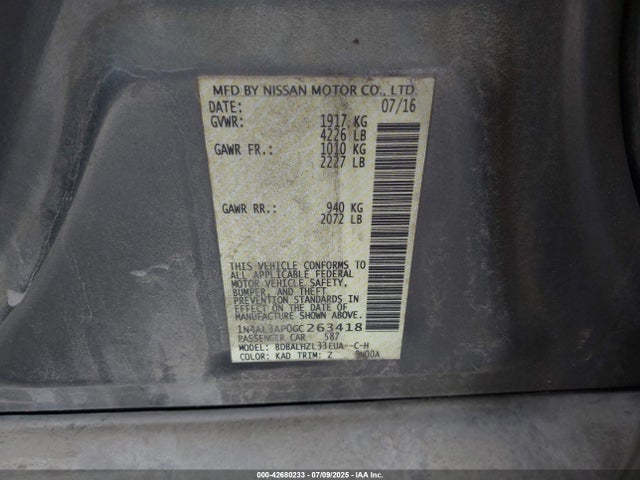 1N4AL3AP0GC263418 Nissan 2016