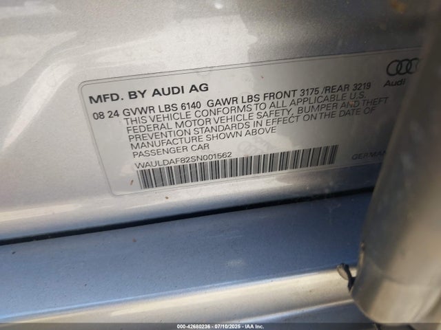 2025 AUDI A8 WAULDAF82SN001562 Photo 8