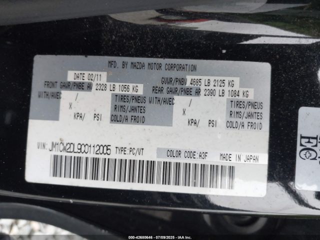 2012 MAZDA MAZDA5 JM1CW2DL9C0112005 Photo 8