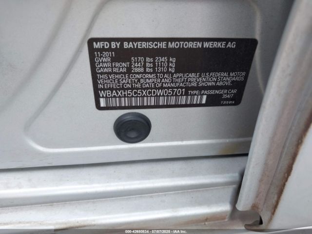 2012 BMW 528I WBAXH5C5XCDW05701 Photo 8