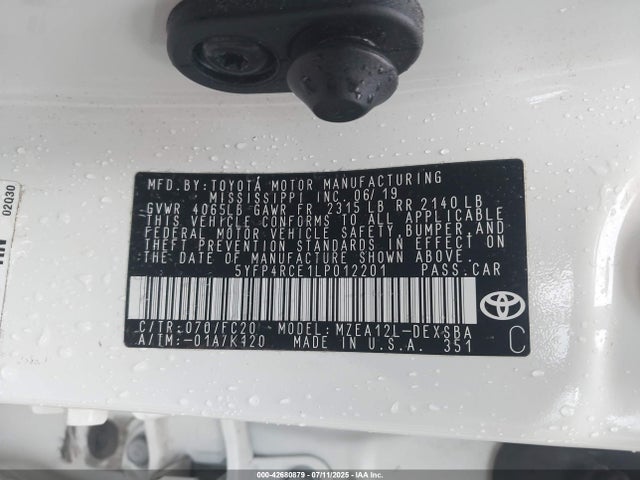 Toyota m20-fks 2020 5YFP4RCE1LP012201 Image 9
