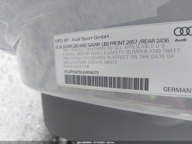 2018 AUDI RS 5 WUAPWAF56JA904679 Photo 8