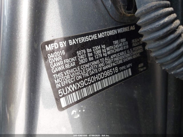 Продаж на аукціоні авто 2017 Bmw X3 Xdrive28i, vin: 5UXWX9C50H0D98518, номер лоту: 42681055