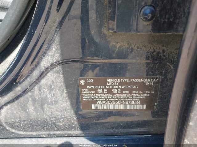 WBA3C3G50FNS73634 BMW 320i