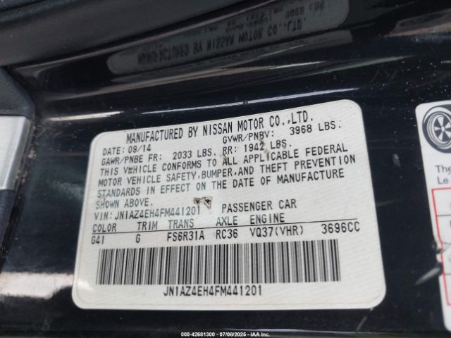 2015 NISSAN 370Z JN1AZ4EH4FM441201 Photo 8