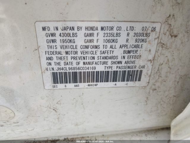 2006 ACURA TSX JH4CL96856C034169 Photo 8