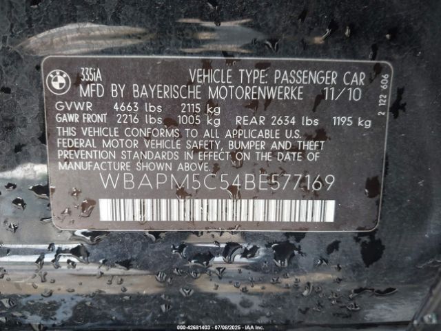 2011 BMW 335I WBAPM5C54BE577169 Photo 8