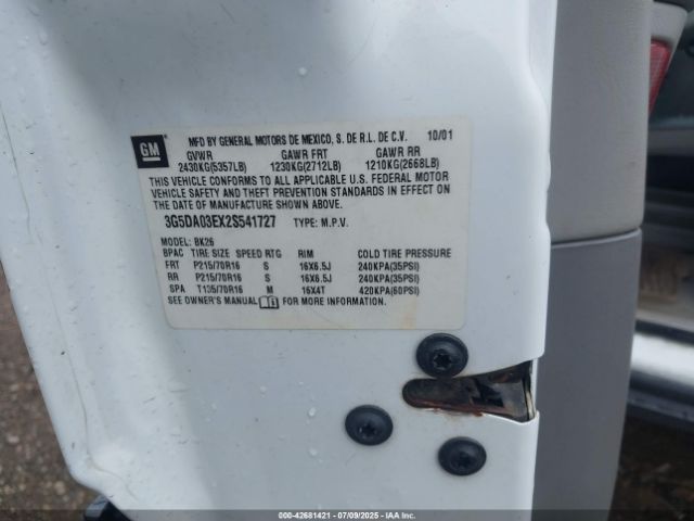 2002 BUICK RENDEZVOUS 3G5DA03EX2S541727 Photo 8