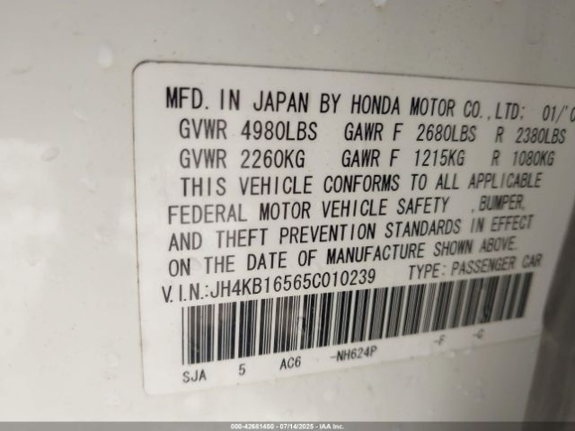 2005 ACURA RL JH4KB16565C010239 Photo 8