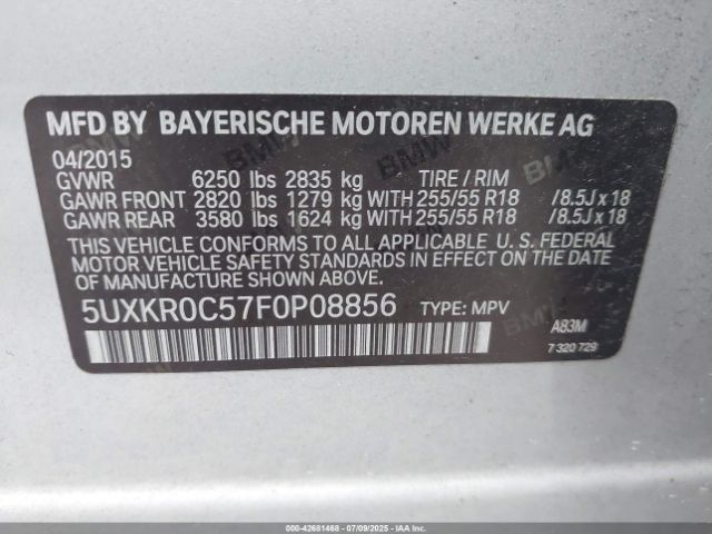 2015 BMW X5 5UXKR0C57F0P08856 Photo 8