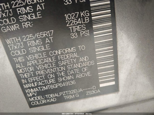 Nissan 2016 2016 KNMAT2MT6GP649136 Image 9