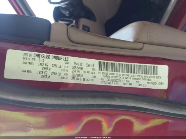 2012 JEEP GRAND CHEROKEE 1C4RJFBG3CC128317 Photo 8