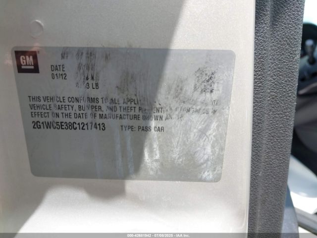 2012 CHEVROLET IMPALA 2G1WC5E38C1217413 Photo 8