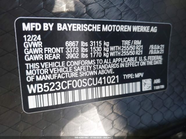 2025 BMW IX WB523CF00SCU41021 Photo 8