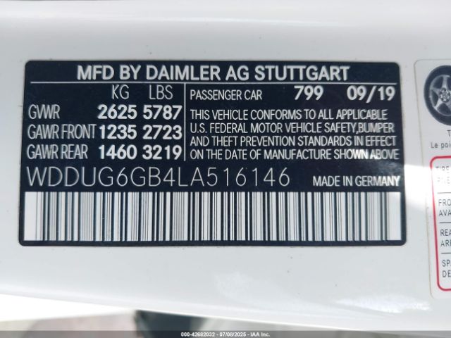 2020 MERCEDES-BENZ S 450 WDDUG6GB4LA516146 Photo 8