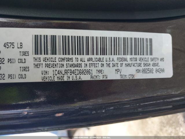 2014 JEEP PATRIOT 1C4NJRFB4ED602061 Photo 8