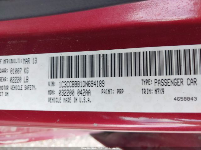 2013 CHRYSLER 200 1C3CCBBB1DN694189 Photo 8