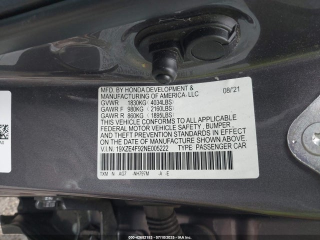 Honda leb6 2022 19XZE4F92NE005222 Image 9