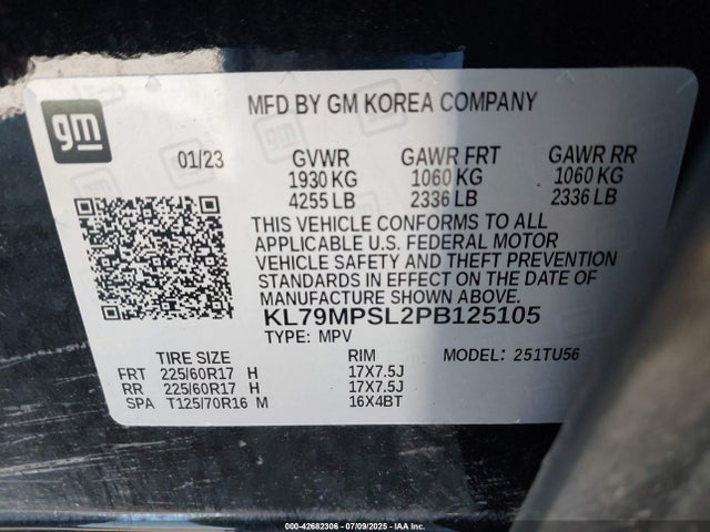 Chevrolet l3t 2023 KL79MPSL2PB125105 Image 9