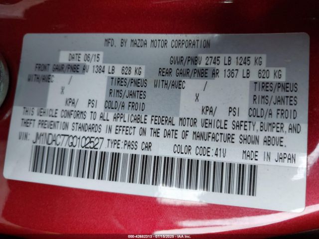 2016 MAZDA MX-5 MIATA JM1NDAC77G0102527 Photo 8