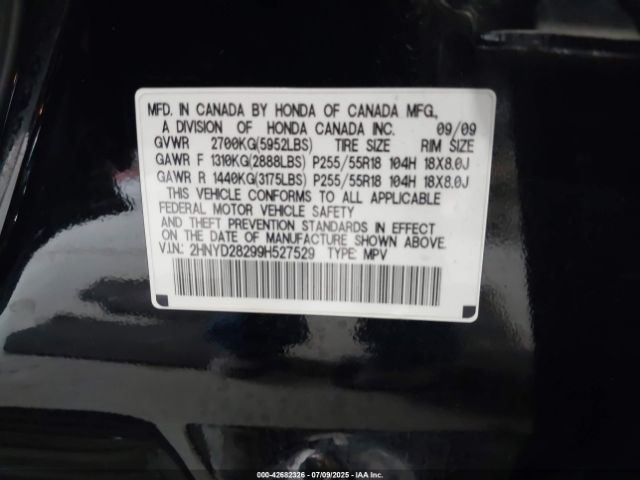 2009 ACURA MDX 2HNYD28299H527529 Photo 8