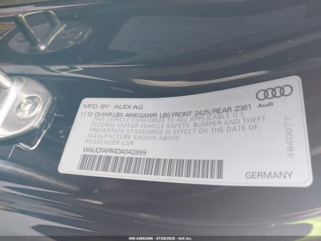 2013 AUDI A5 WAUCFAFR4DA042899 Photo 8