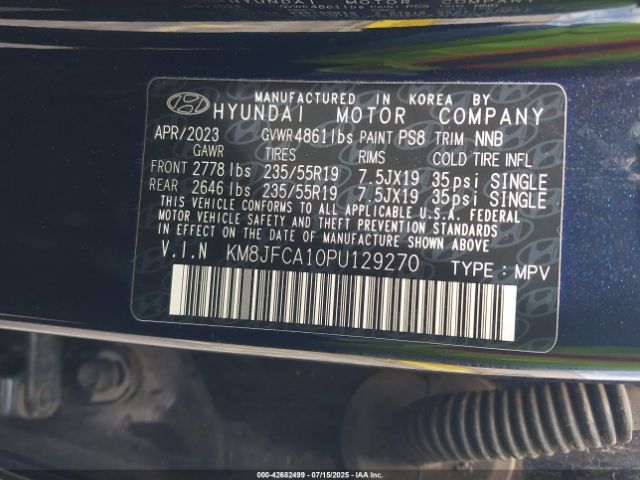 2023 HYUNDAI TUCSON HYBRID KM8JFCA10PU129270 Photo 8