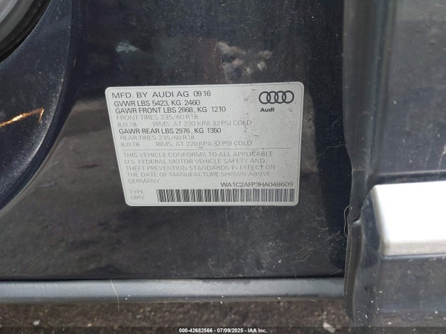 2017 AUDI Q5 WA1C2AFP3HA048609 Photo 8