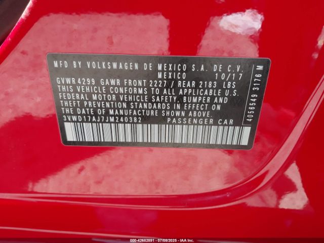 2018 VOLKSWAGEN JETTA 3VWD17AJ7JM240382 Photo 8