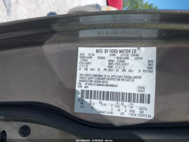 2006 FORD EXPLORER 1FMEU74866UB08803 Photo 8