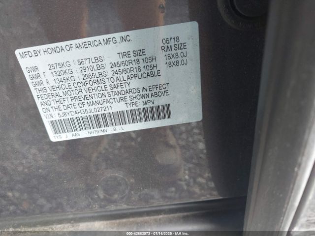 2018 ACURA MDX 5J8YD4H35JL027211 Photo 8