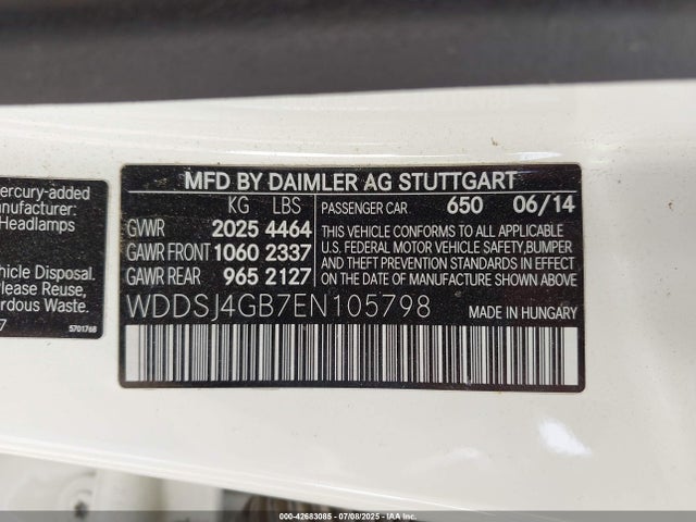 Mercedes-Benz CLA-Class 2014 WDDSJ4GB7EN105798 Image 9