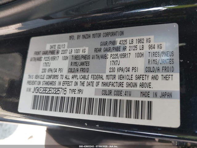 Mazda pe 2014 JM3KE2BE2E0325715 Image 9