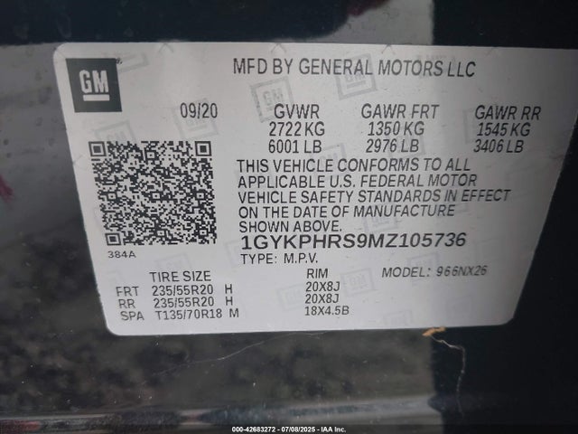 2021 CADILLAC XT6 1GYKPHRS9MZ105736 Photo 8